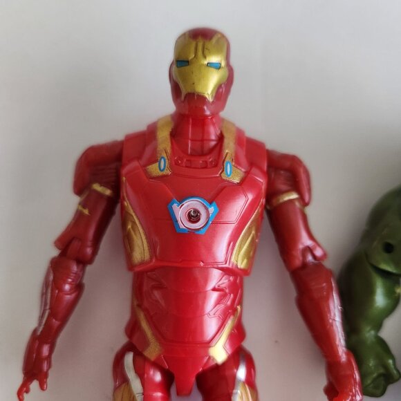 Marvel Avengers Action Figures Set Of 3 - Iron Man Hulk & Thor - missing lights - Picture 2 of 16